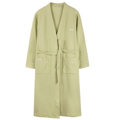 【芬腾】100%棉华夫格睡袍春秋款