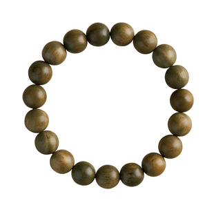 新中式绿檀手串女款天然绿檀木佛珠手串檀香盘珠木质手串男款沉香