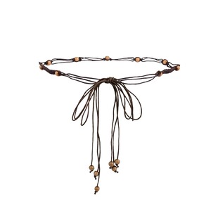 腰带配饰女细度假波西米亚民族风编织流苏配裙子毛衣棕色腰链腰绳