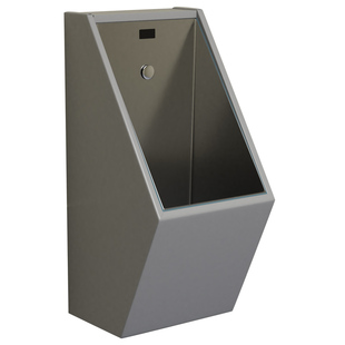 适用于谈话室软包不锈钢小便斗监狱看守所软皮革一体感应式小便池