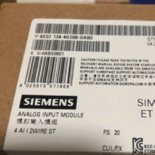 议价6ES7134-4GD00-0AB0西门子ET200S模拟量电子模块6ES71344GD00