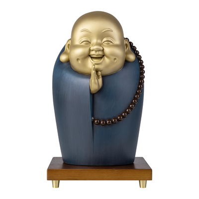 铜师傅《我心常乐》铜摆件