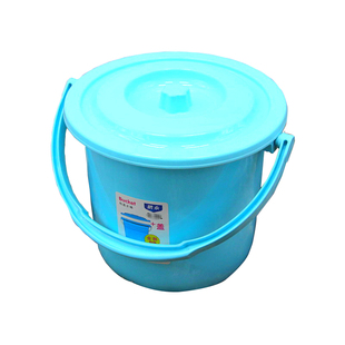小桶有盖塑料桶小号家用提水装水桶加厚彩色带盖收纳桶儿童玩具桶