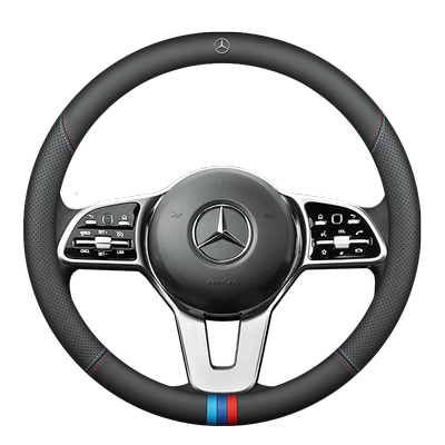 奔驰汽车方向盘套真皮舒适超薄