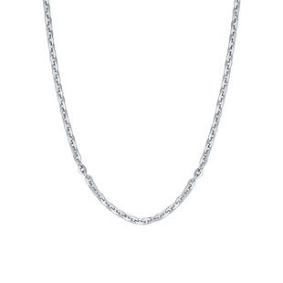 周六福S925纯银项链女无吊坠配饰素链O字锁骨链时尚简约气质银饰