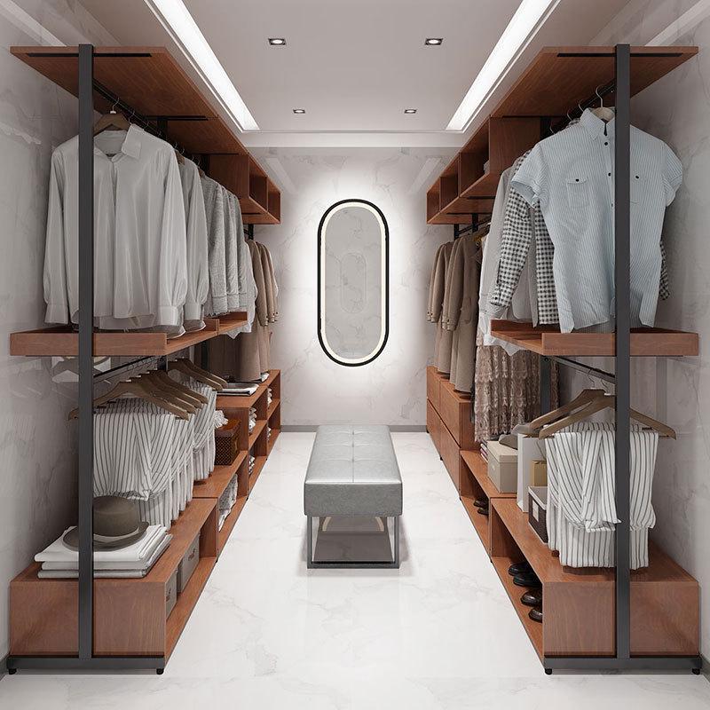 步入式衣柜架开放式衣帽间架子衣架卧室落地铁艺金属挂衣架置物架