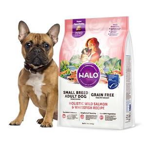 美国进口Halo自然光环纯鲜肉小型犬粮健美体态祛泪痕狗粮4.5kg