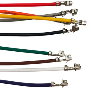 XH2.54mm间距单头压簧片不插壳端子线22/24/26AWG电子连接线 定制