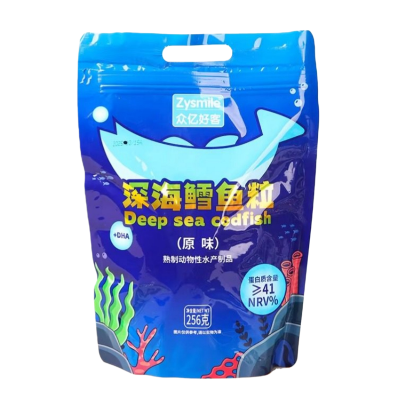 众亿好客深海鳕鱼粒零食海鲜鳕鱼