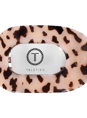 TELETIES豹纹泰莉贝壳夹扁平夹