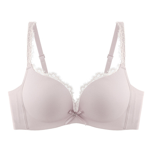 乳胶内衣女加厚3CM小胸聚拢显大不空杯防下垂蕾丝性感无痕文胸罩