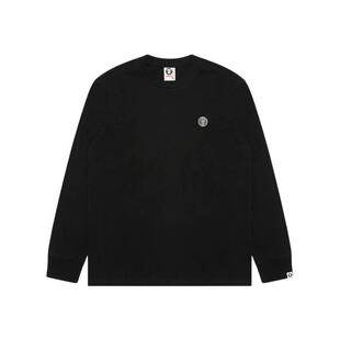 Aape旗舰店男装春夏猿人小标徽章舒适潮流纯色长袖T恤1925XXQ