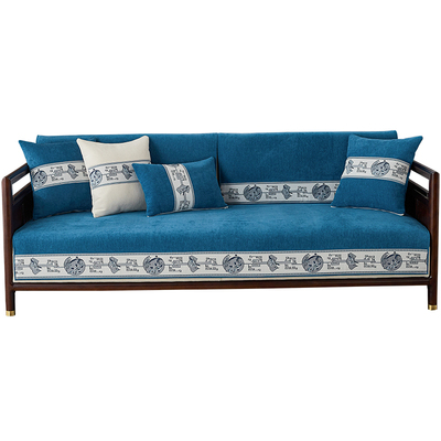 雪尼尔新中式组合沙发垫