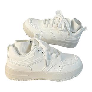 环球厚底小白鞋女春季2026新款百搭chic鞋子休闲运动学生白色板鞋