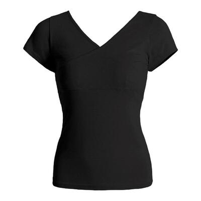 黑色舞蹈练功服女芭蕾舞服上衣