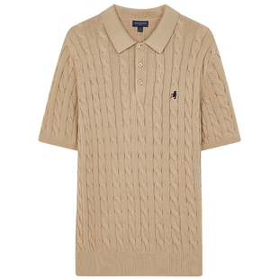 【四季款】TeenieWeenie小熊绞花男女短袖针织纯棉透气翻领POLO衫