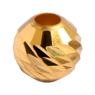 纯18k金珠散珠2mm手链diy配件材料配件3mm批花镭射珠4mm隔珠手串