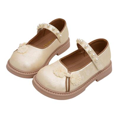 女童国风汉服鞋春秋真皮小皮鞋