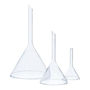 玻璃漏斗 40 60 90mm口径 三角漏斗 锥形漏斗 化学漏斗Glass Conical Funnel