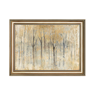 生命之树装饰画 美式客厅入门玄关走廊 横版挂画简美风格大气壁画