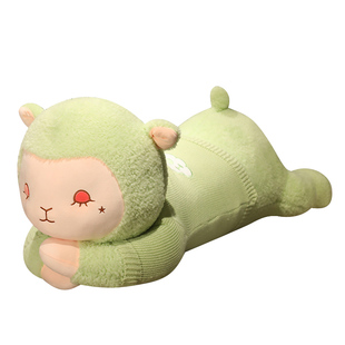 羊驼玩偶趴趴羊公仔抱枕男女孩睡觉布娃娃巨大号毛绒玩具生日礼物
