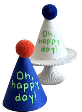 ins韩系oh happy day生日毛毡帽派对布置氛围感男生女生拍照道具