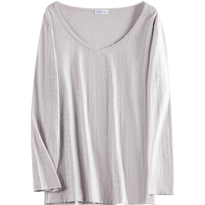 大V领抗菌A类纯棉秋衣男单件上衣