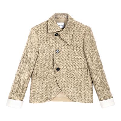 CAN春季新款复古英伦风西装外套