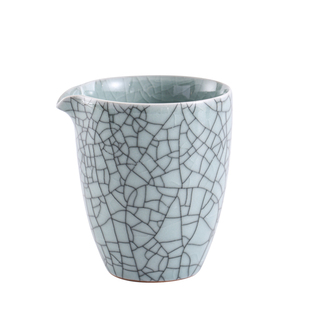 陶瓷公道杯开片哥窑茶具不锈钢超细过滤网茶海公杯分茶器单品套装