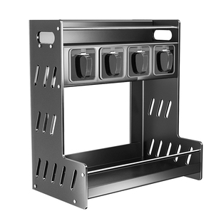 厨房调料品置物架调料架子台面不锈钢多功能转角调料罐收纳