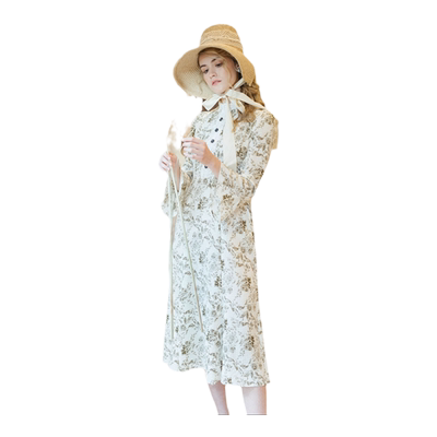 气质修身阳离子面料复古连衣裙MP