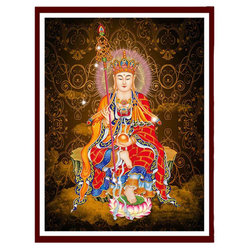 地藏王菩萨钻石画方钻满钻十字绣