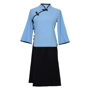 民国风学生装男女成人五四青年毕业班校服朗诵中山装合唱演出服装