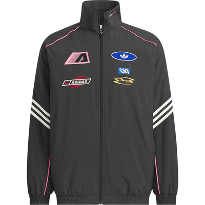 Adidas/阿迪达斯正品三叶草女士宽松立领赛车风外套KG6676