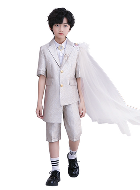 男童帅气西装套装儿童钢琴演出礼服花童小男孩主持生日走秀礼服夏
