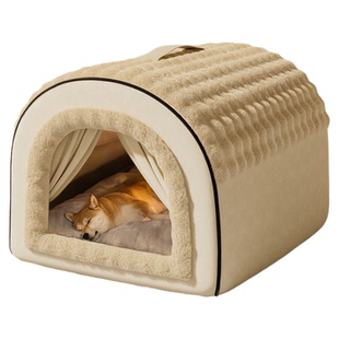 狗窝冬季保暖大型犬狗屋封闭式安全感狗房子四季通用宠物睡觉猫窝