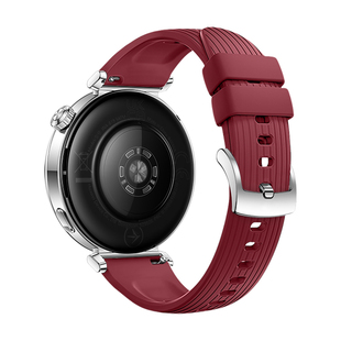 适用oppo手表watchX2mini表带watchx2新款竖纹硅胶针扣4Pro棕色一加手表2透气watchX3/2/1代oneplus替换腕带