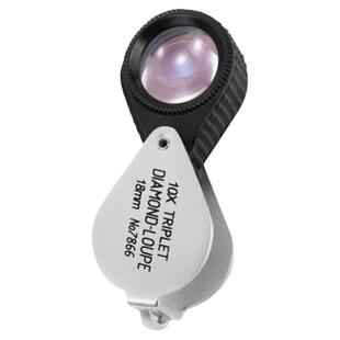 珠宝放大镜10倍看钻石腰码gia珠宝镜折叠便携古董文玩翡翠鉴光学