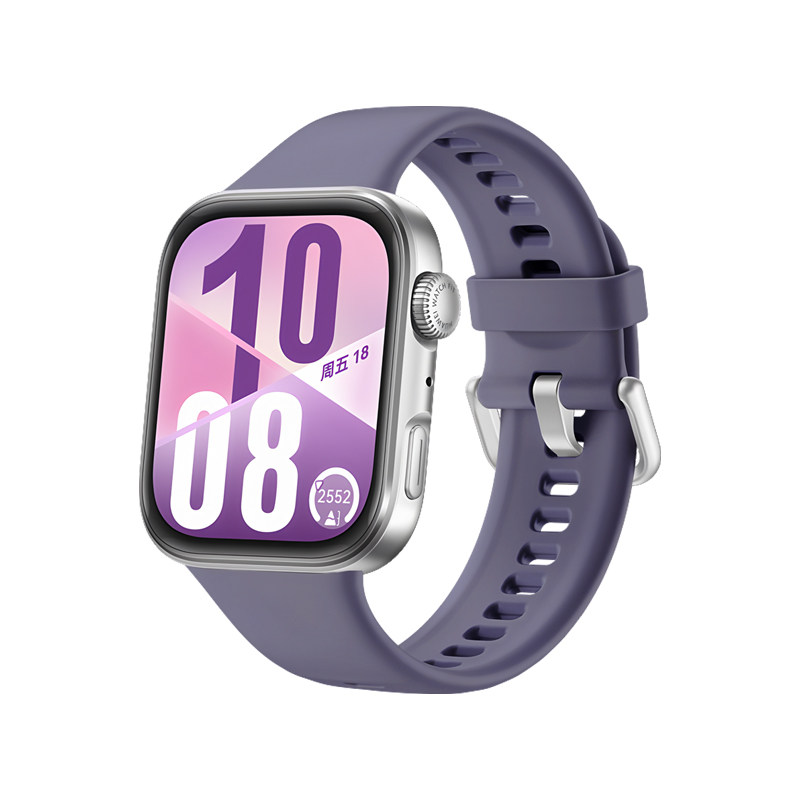 适用华为fit5/4/3雾紫色硅胶表带