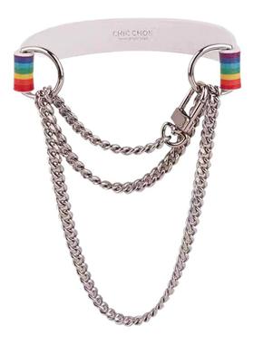 CHICCHOK原创项圈彩虹颈圈Choker颈带男M高级感颈环颈圈项链定制