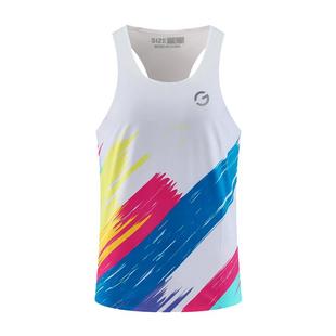 橙义家专业马拉松背心男跑步运动速干竞速上衣田径比赛训练服女