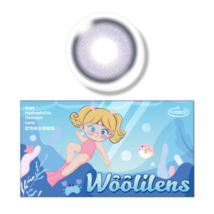 Woolilens沃莉丝美瞳半年抛混血款蓝色隐形眼镜正品官网旗舰店女