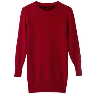 冬季加绒毛衣女加厚宽松外穿中长款内搭上衣秋冬保暖打底衫一体绒