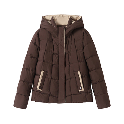 咖色羽绒服女款冬季高级感厚外套