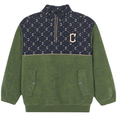 MLB儿童官方男女童钻石时尚老花满印套头运动加绒卫衣秋冬款