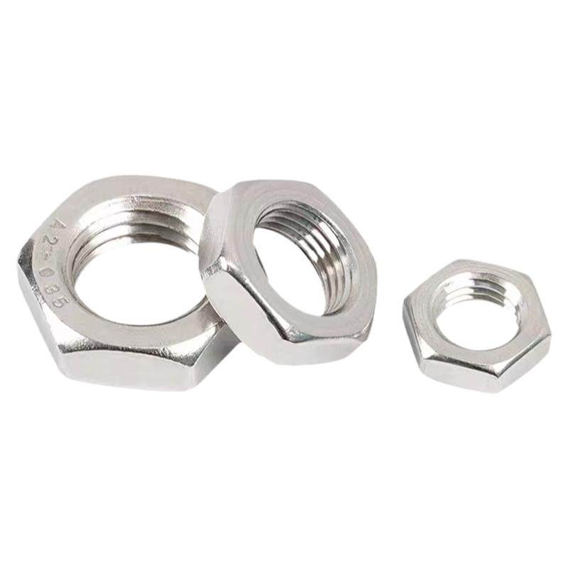 304不锈钢扁薄螺帽反牙薄螺母细牙薄螺母M3M4M5M6M8M10M12M16-M60