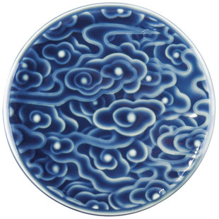 影青釉高温细瓷文创设计文艺茶道茶具白色宋风中式复古圆形杯垫