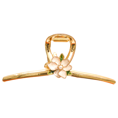 A栀子花朵清新发夹大号