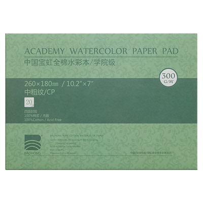 【热销50w】300g宝虹棉浆水彩本