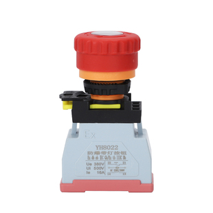 开孔22mm防爆带灯按钮8022带灯转换旋钮双健控制开关防暴带灯急停